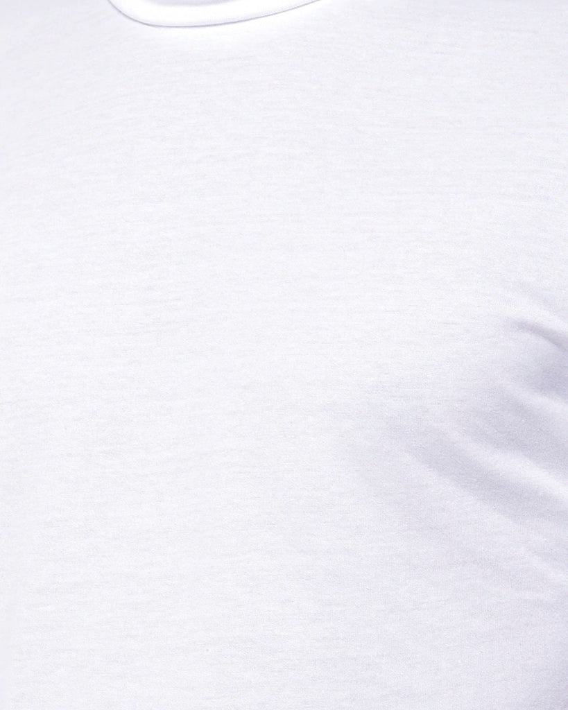 Turtle Neck Half Sleeves: White