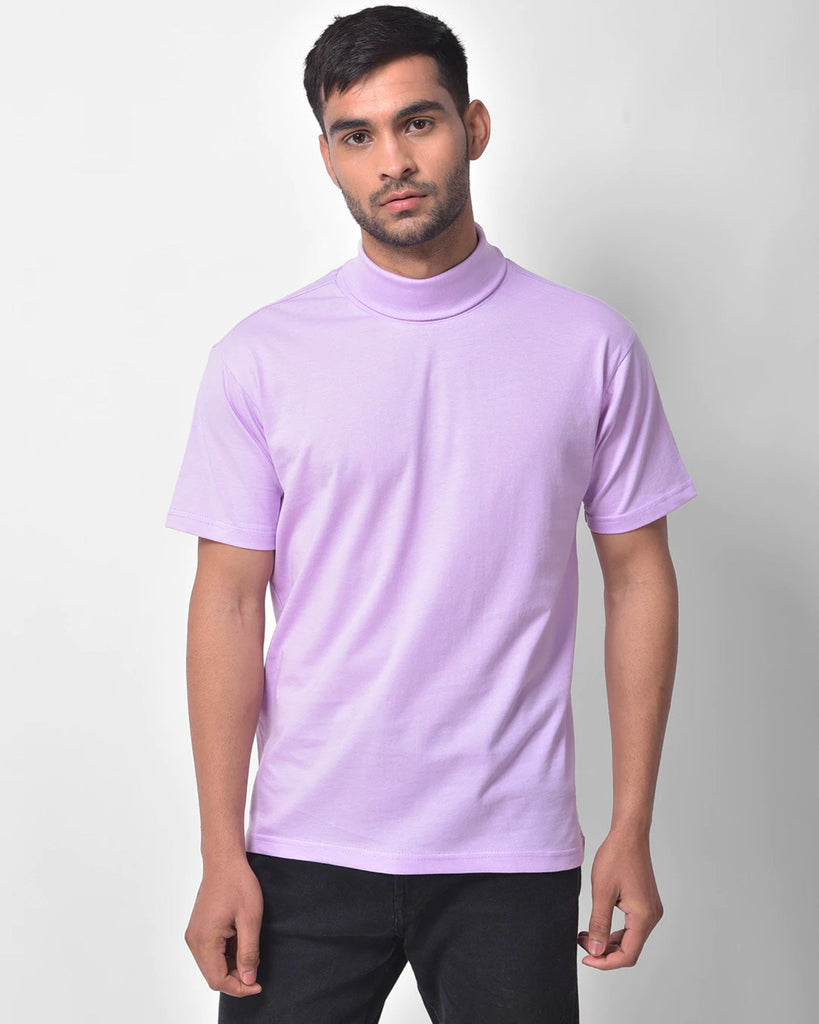 Melangebox Turtle Neck Half Sleeves: Lavender