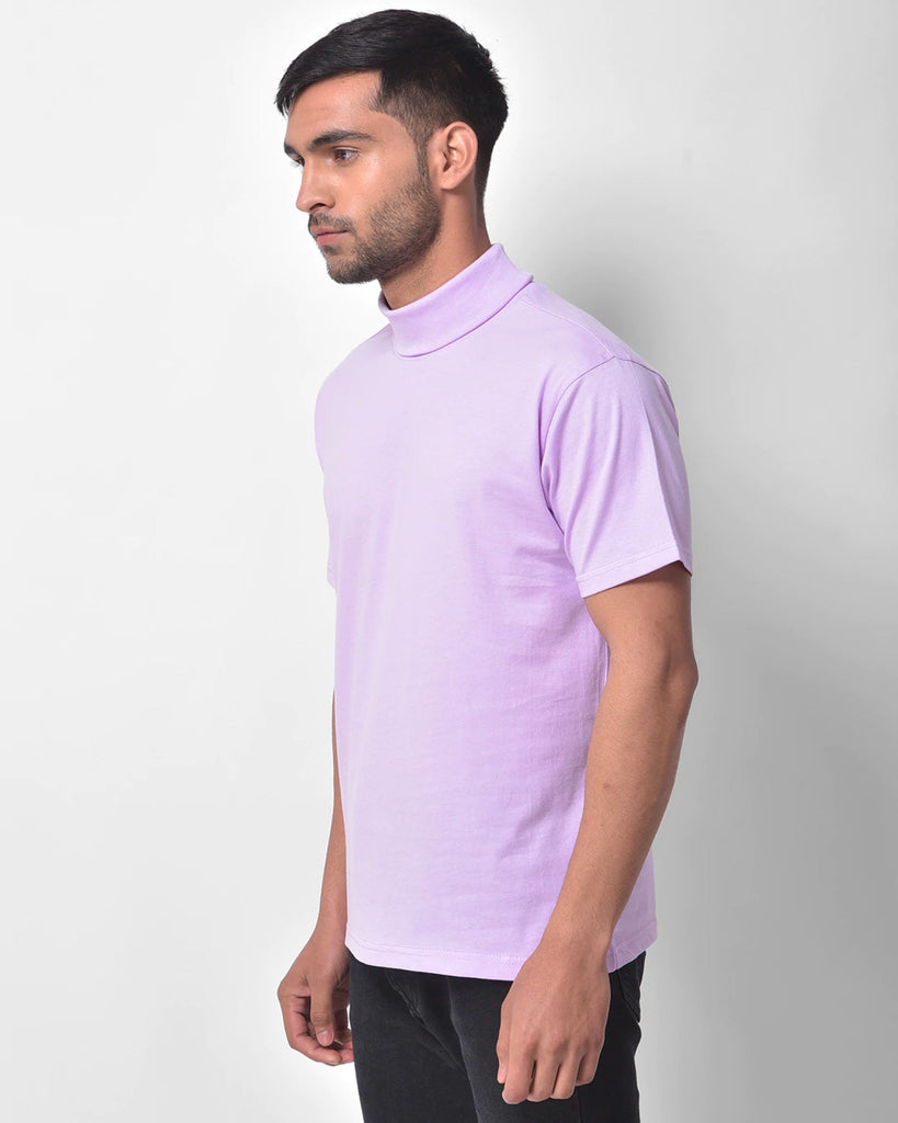 Turtle Neck Half Sleeves: Lavender