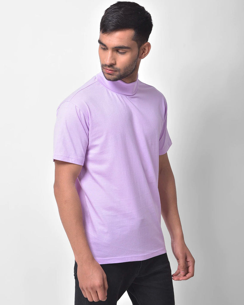 Melangebox Turtle Neck Half Sleeves: Lavender