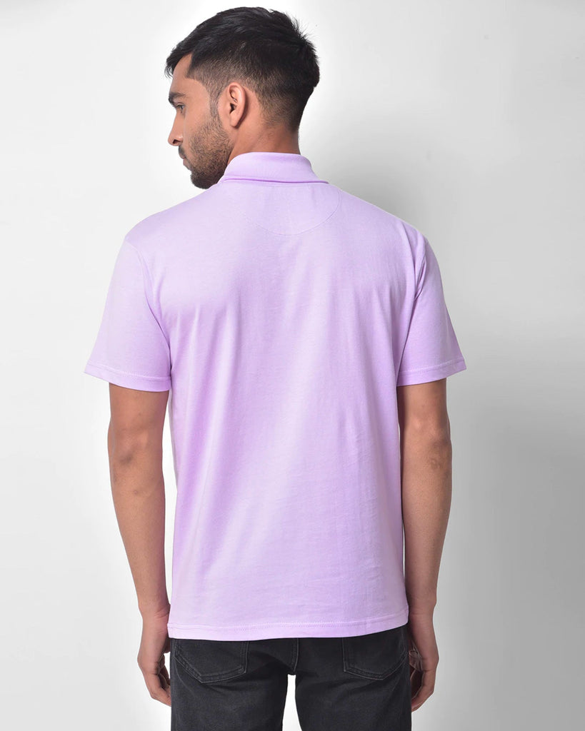 Melangebox Turtle Neck Half Sleeves: Lavender