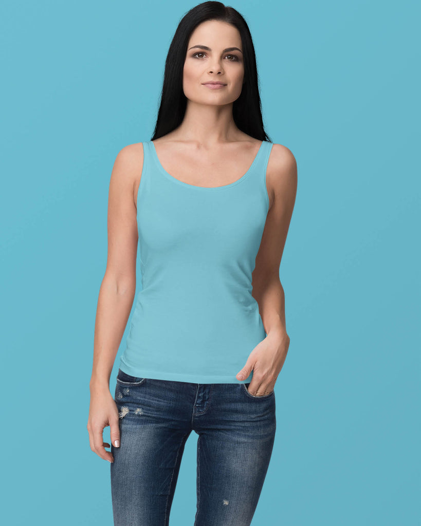 My Man's Tank Top: Turquoise Blue