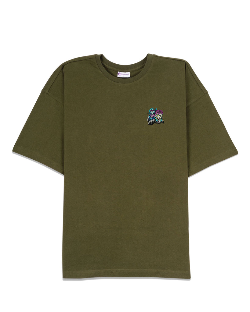 Melangebox Tech Heroes Dropshoulder Crew: Military Green