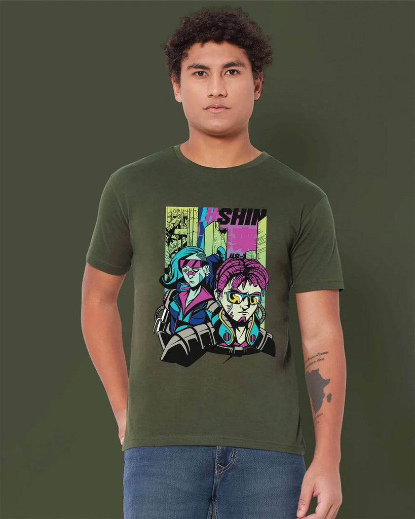 Melangebox Tech Heroes Crew Neck: Military Green