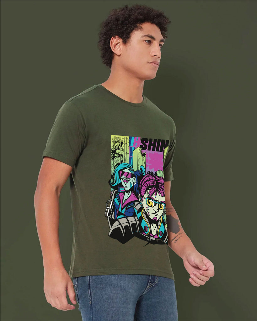 Melangebox Tech Heroes Crew Neck: Military Green