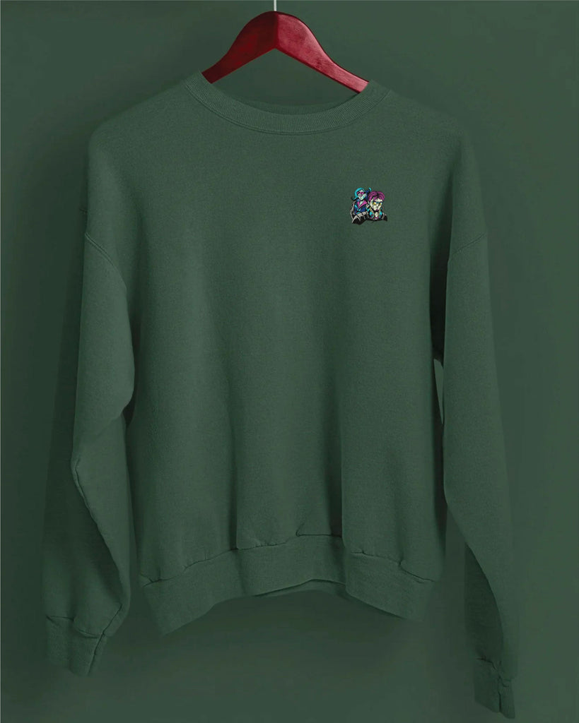 Melangebox Tech Heroes Drop Shoulder Sweatshirt: Military Green