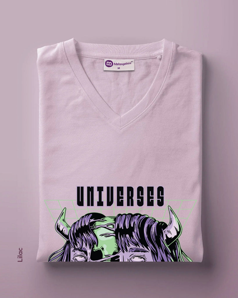 Melangebox Universal Mind V Neck: Lilac