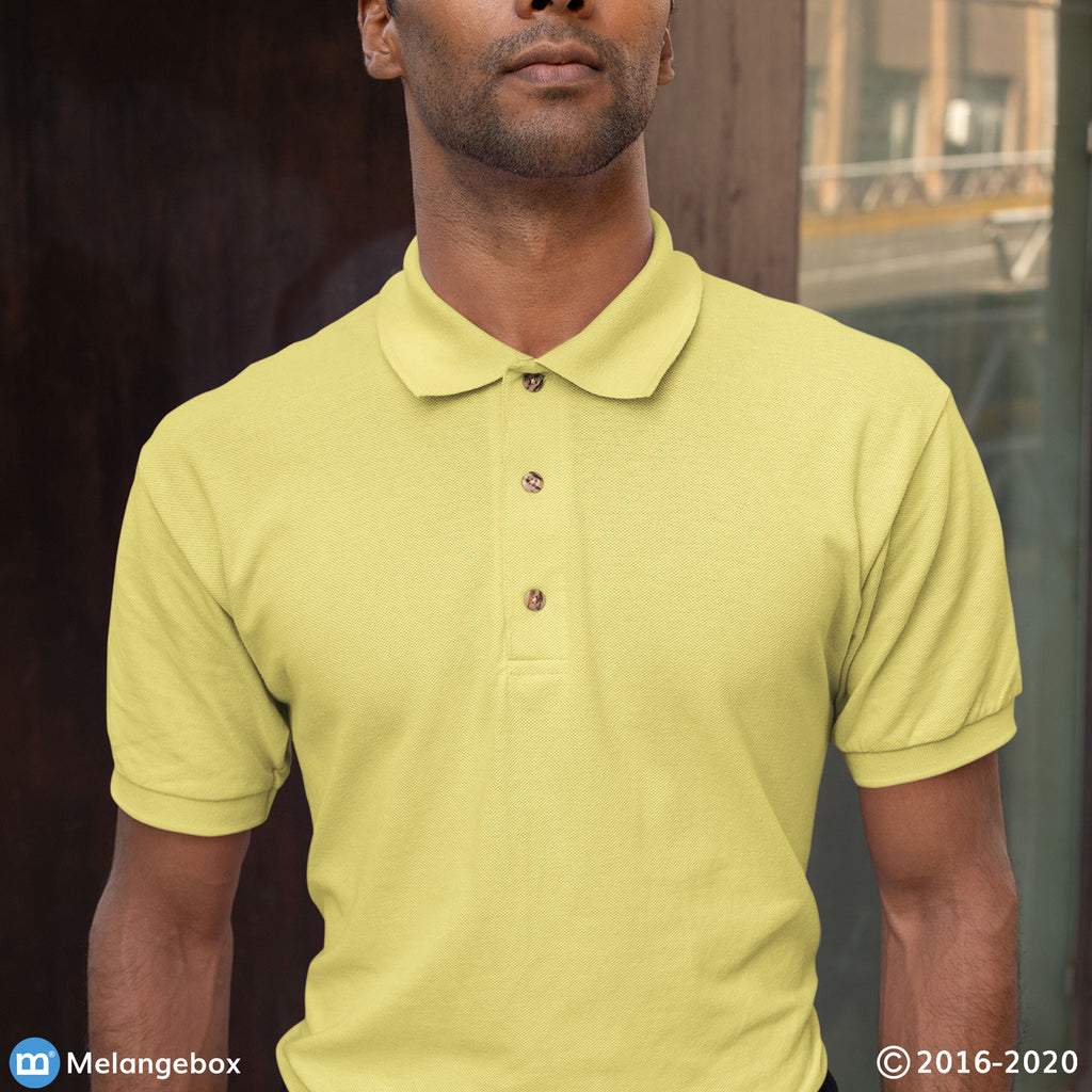 Polo Tee: Lemon Yellow