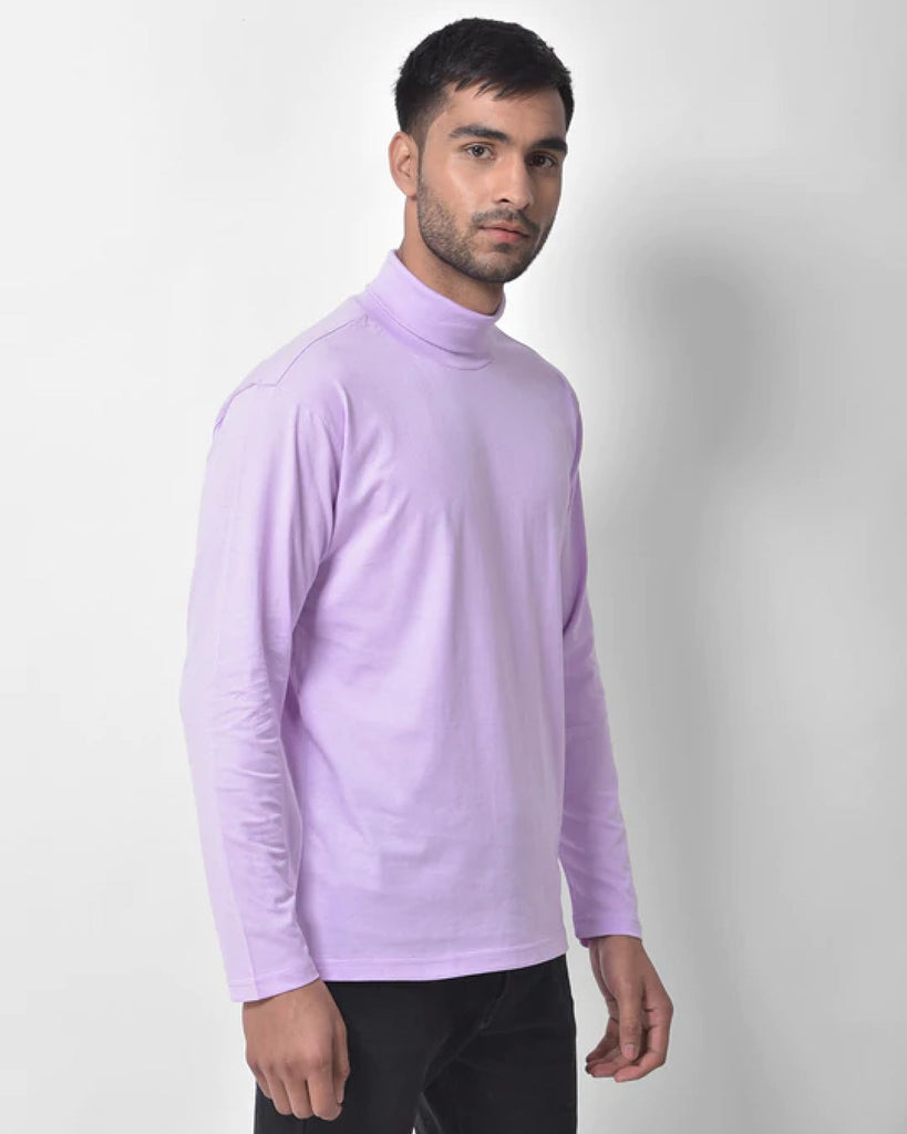 Melangebox Turtle Neck Full Sleeves: Lavender