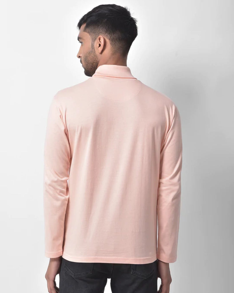 Turtle Neck Full Sleeves: Peach Puff