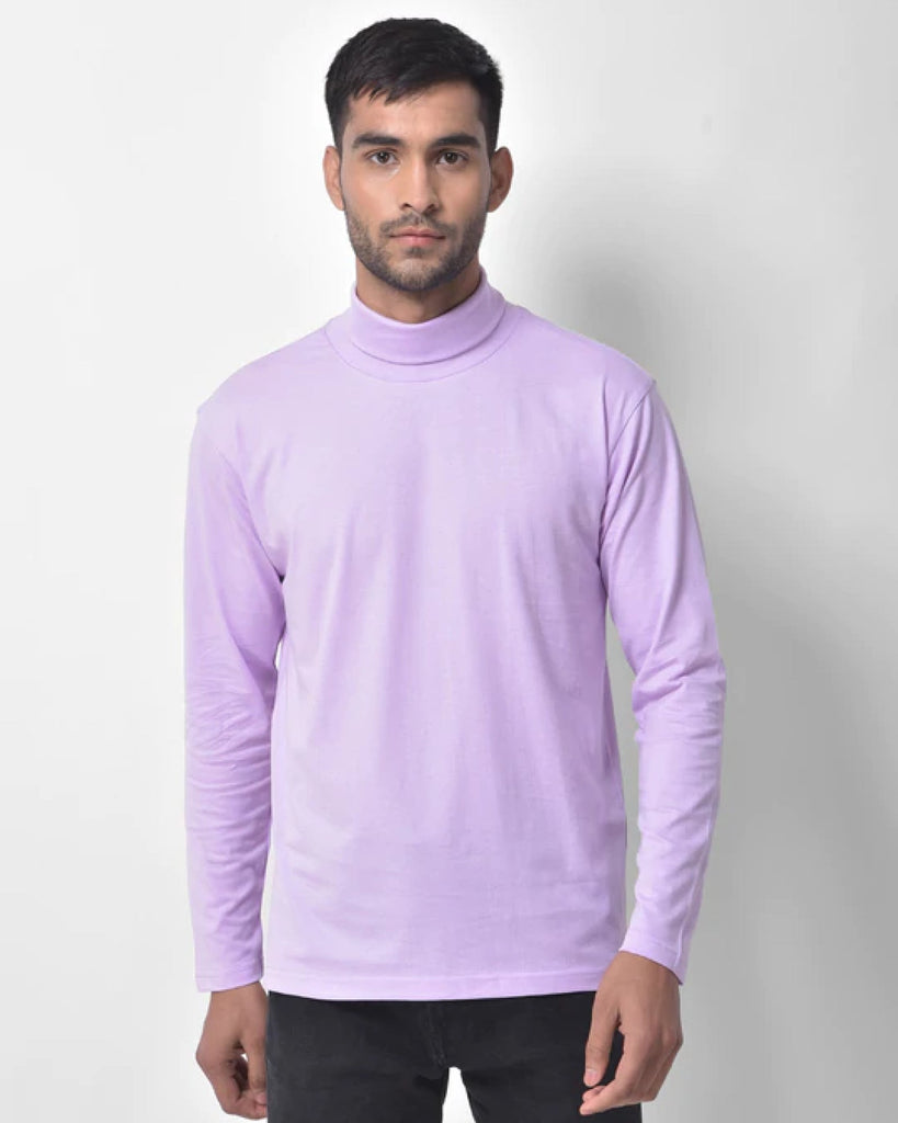 Melangebox Turtle Neck Full Sleeves: Lavender