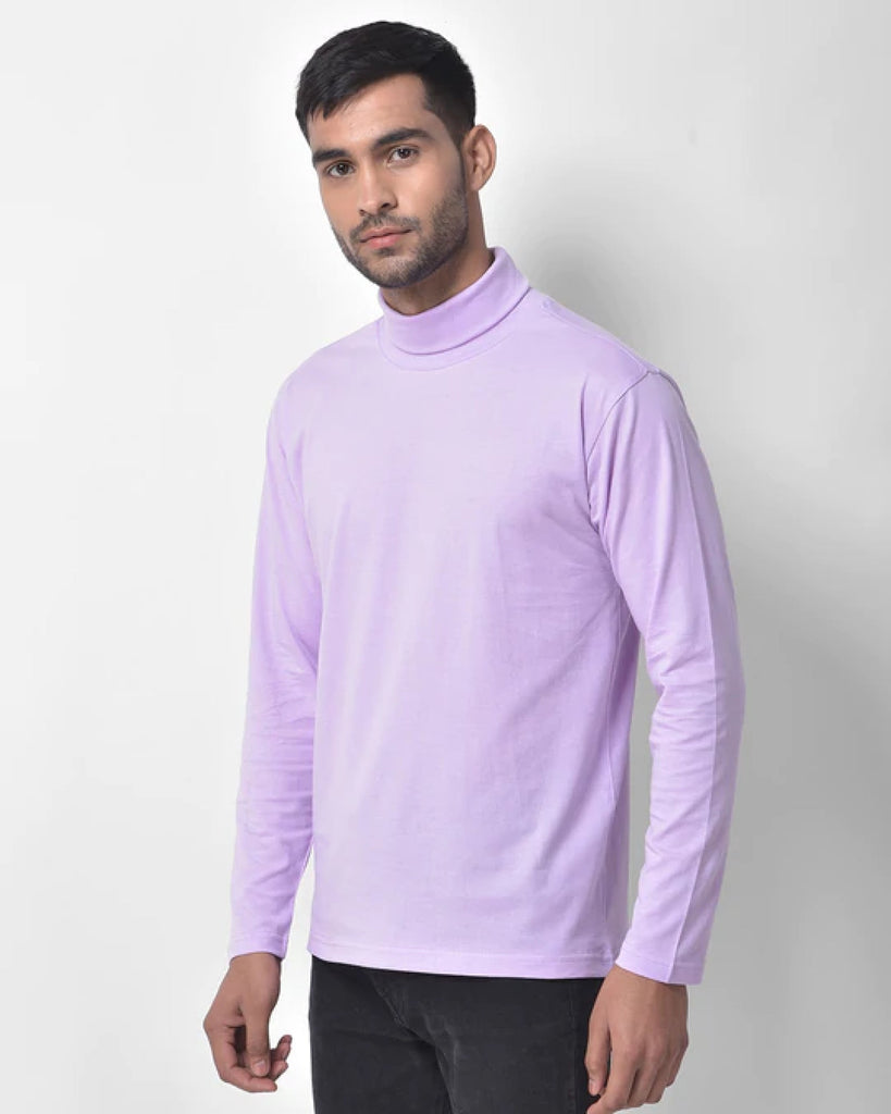 Melangebox Turtle Neck Full Sleeves: Lavender