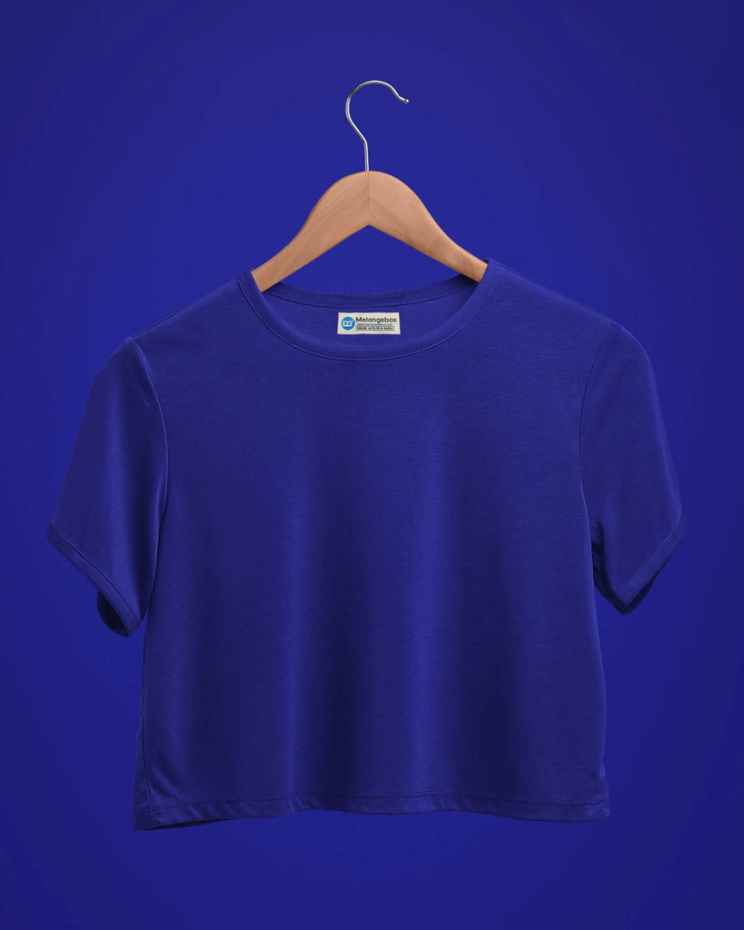 Melangebox Crop Top: Royal Blue