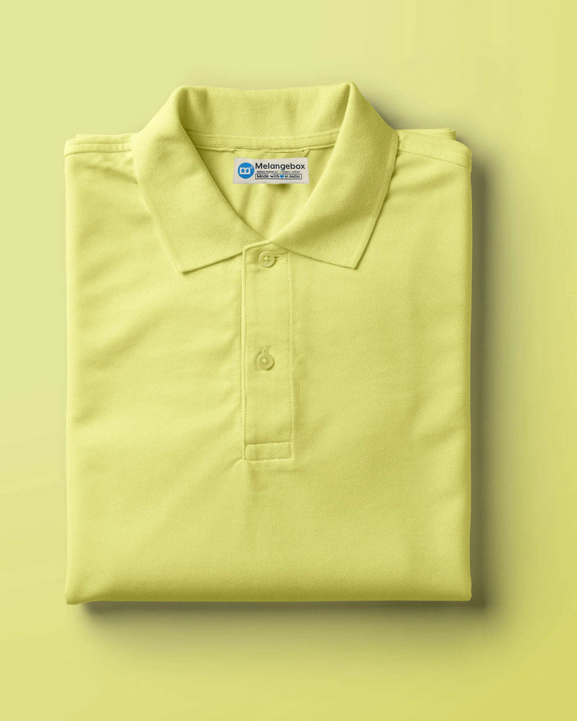 Polo Tee: Lemon Yellow