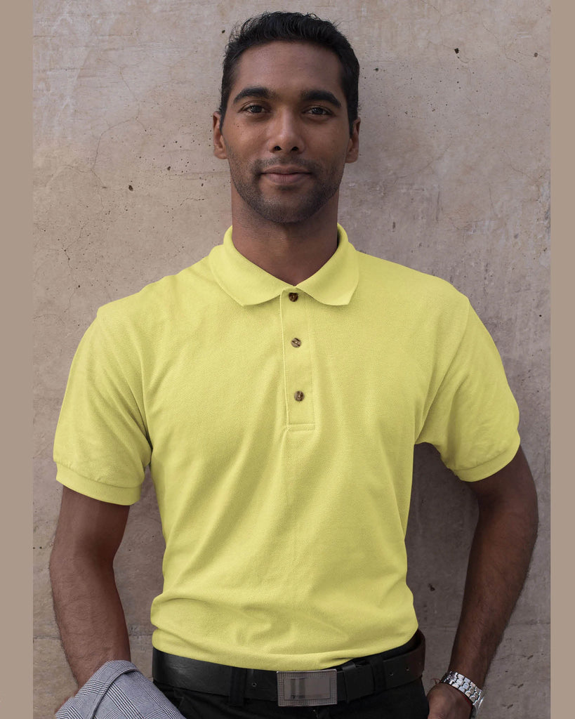 Polo Tee: Lemon Yellow