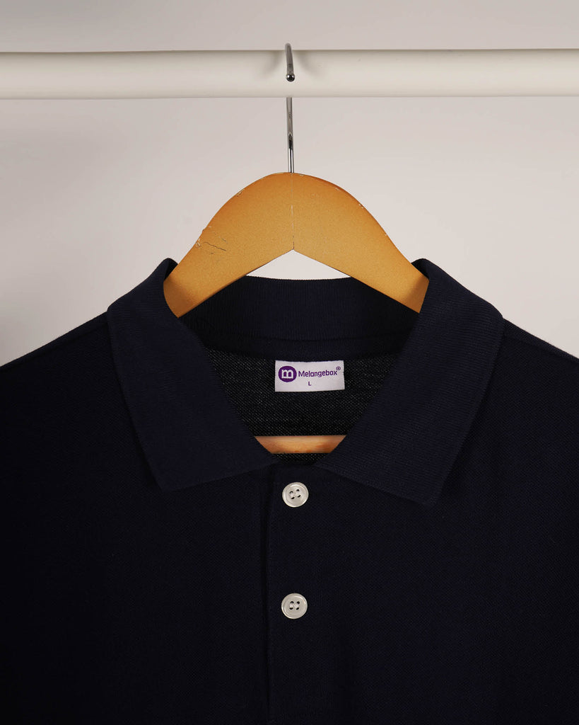 Melangebox Supreme Polo: Midnight Navy Blue