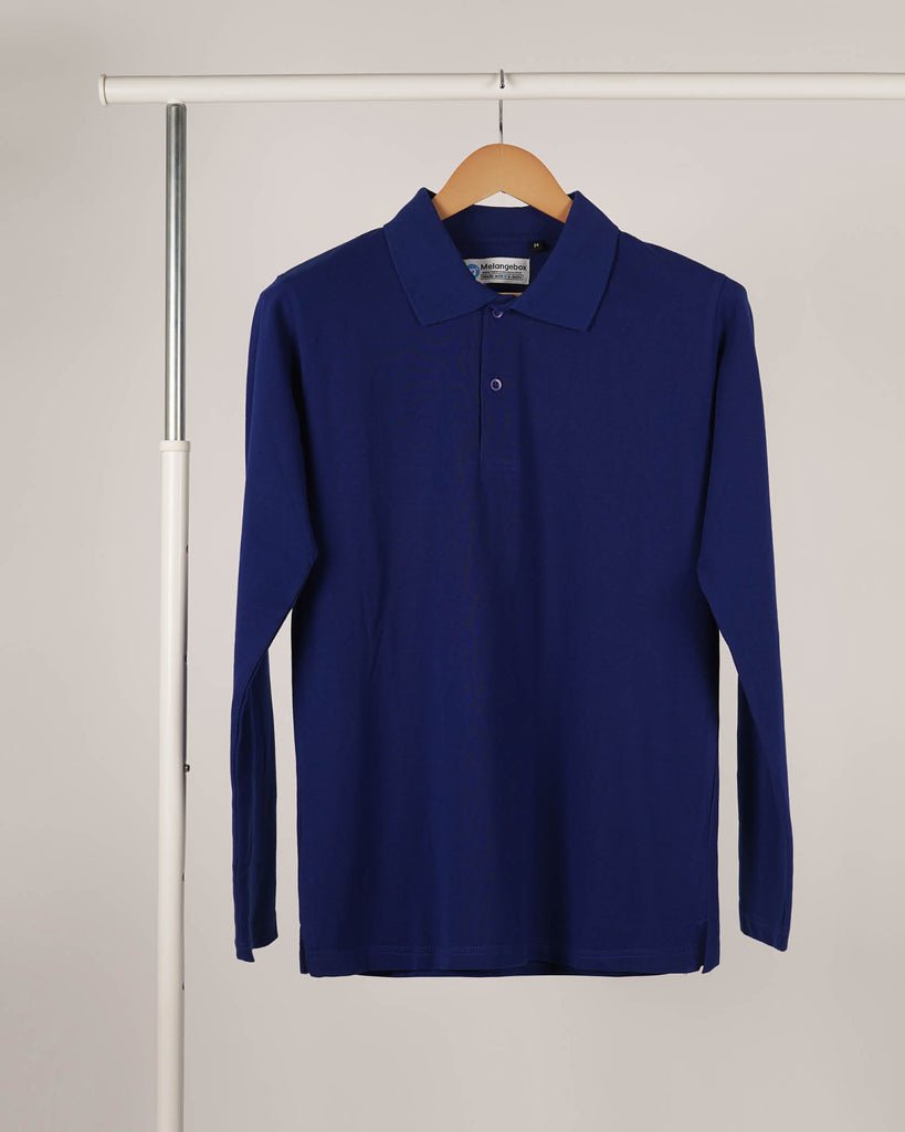 Full Sleeves Polo Tee: Royal Blue