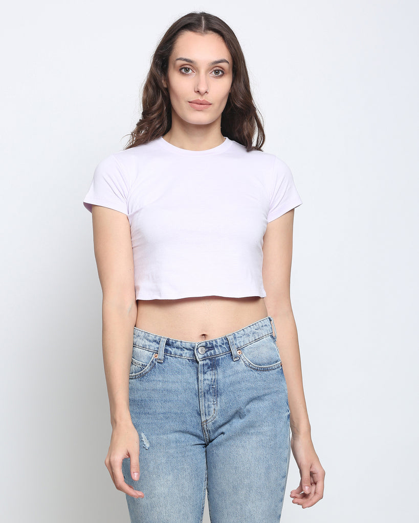 Melangebox Crop Top: Lilac