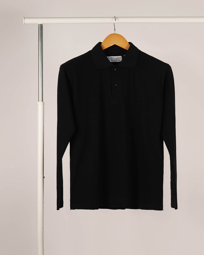 Full Sleeves Polo Tee: The Black