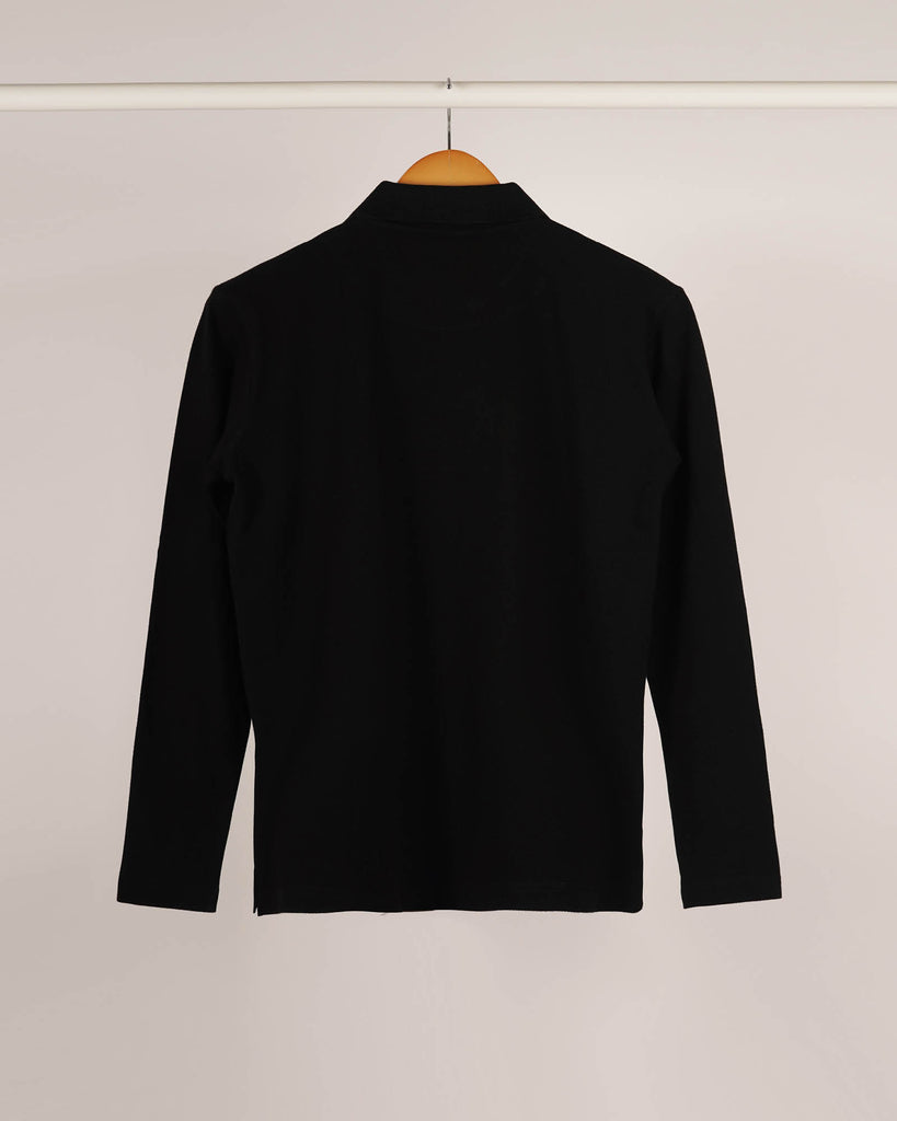 Full Sleeves Polo Tee: The Black
