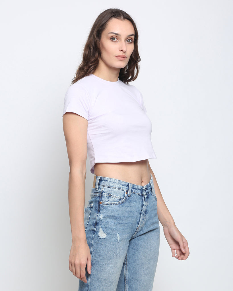 Melangebox Crop Top: Lilac