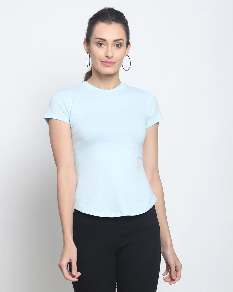 Melangebox Women Crew Neck Top: Honey Dew