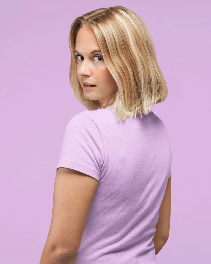 Melangebox Women Crew Neck Top: Mauve Purple