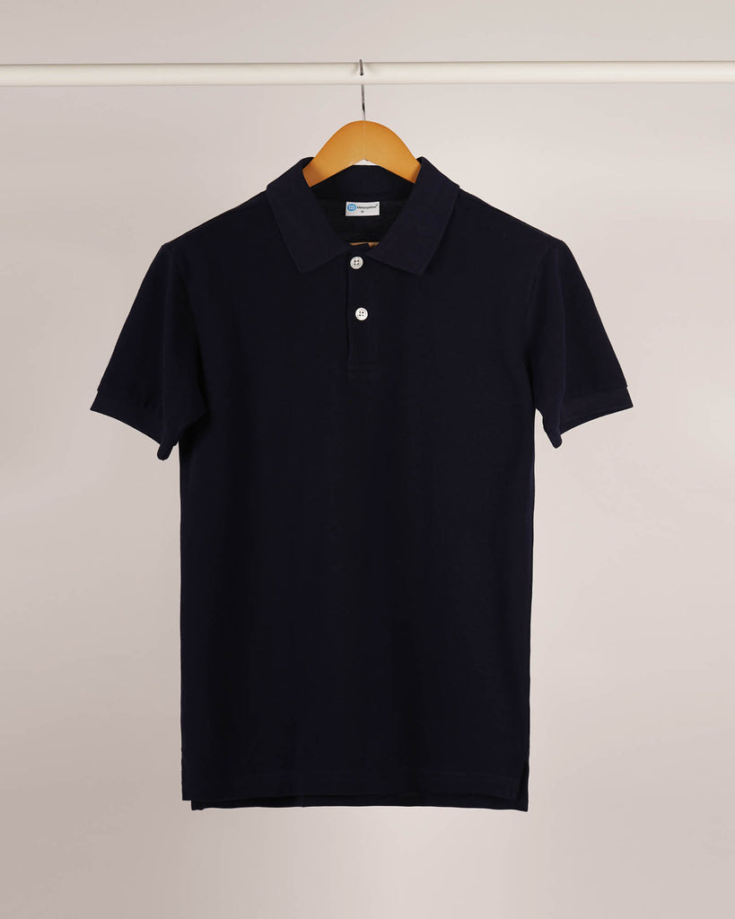 Melangebox Polo Tee: Solid Black