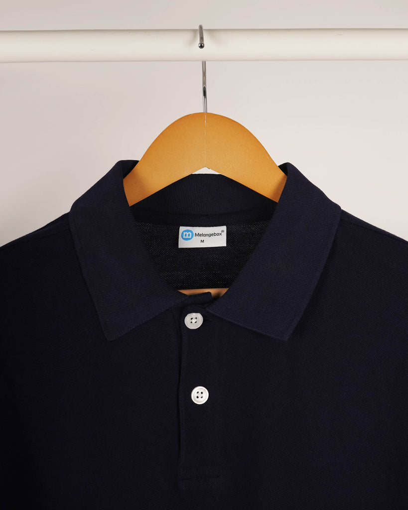 Melangebox Polo Tee: Solid Black