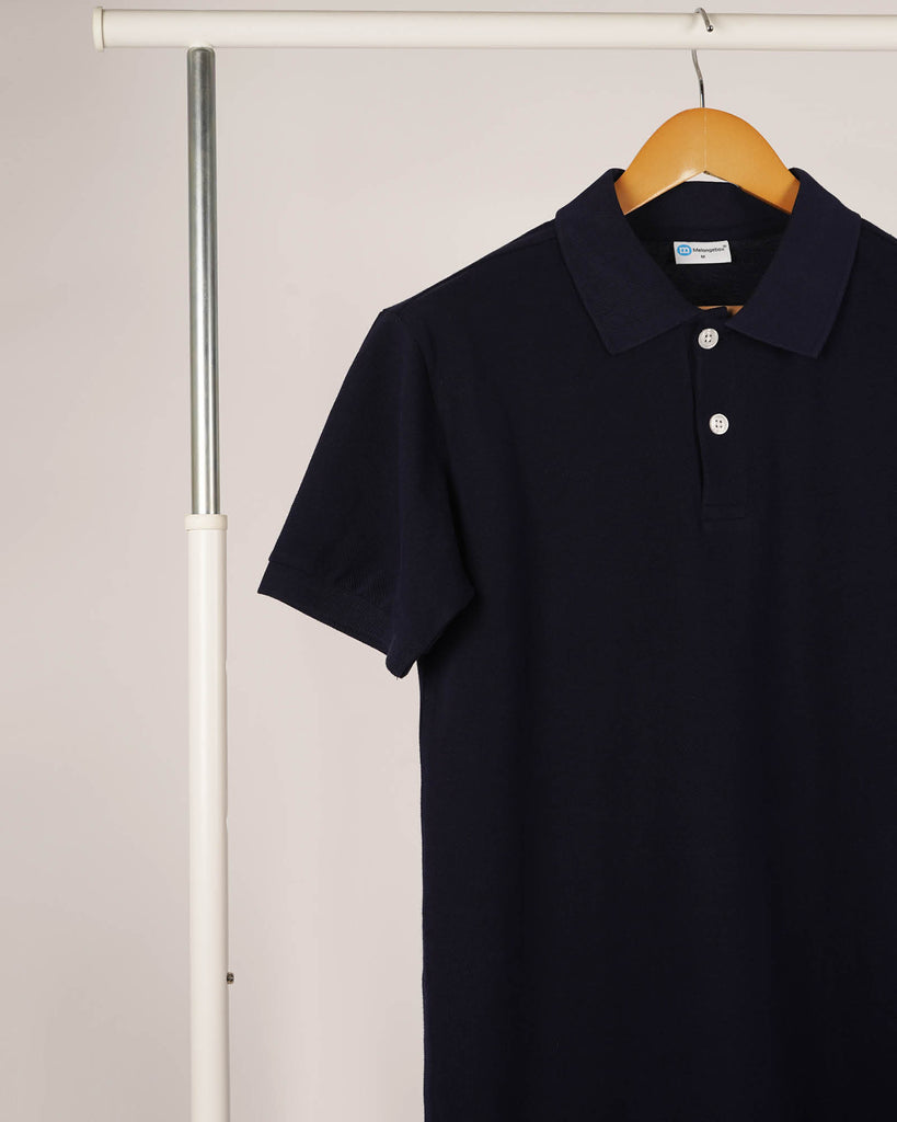 Melangebox Polo Tee: Solid Black