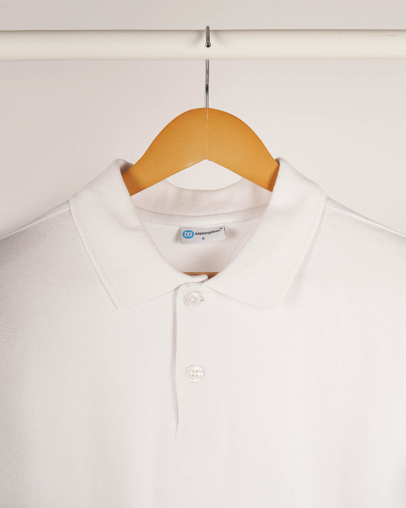 Polo Tee: Solid White