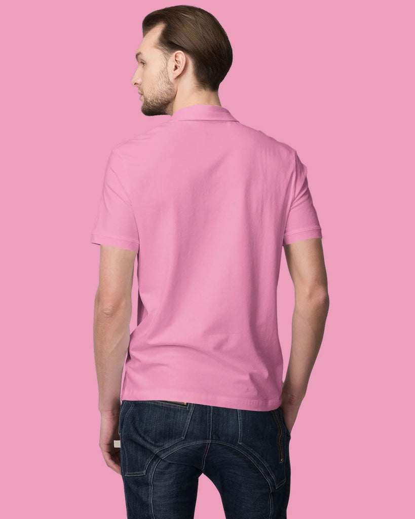 Melangebox Polo Tee: Salmon Pink