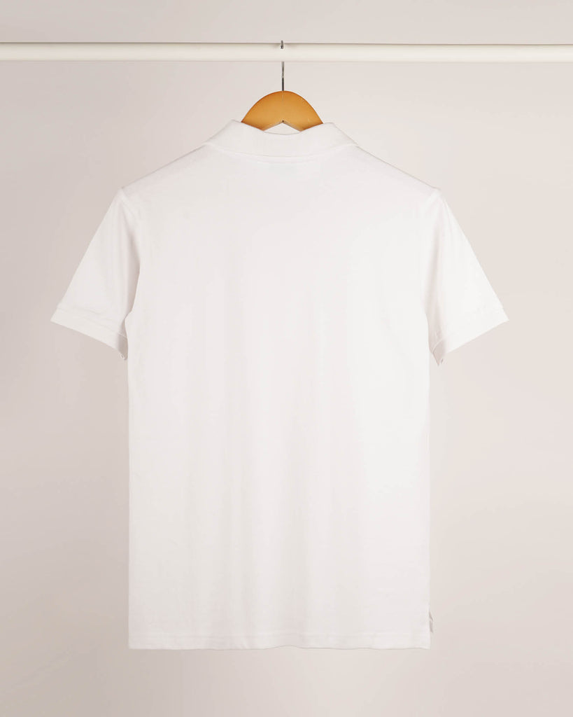 Polo Tee: Solid White