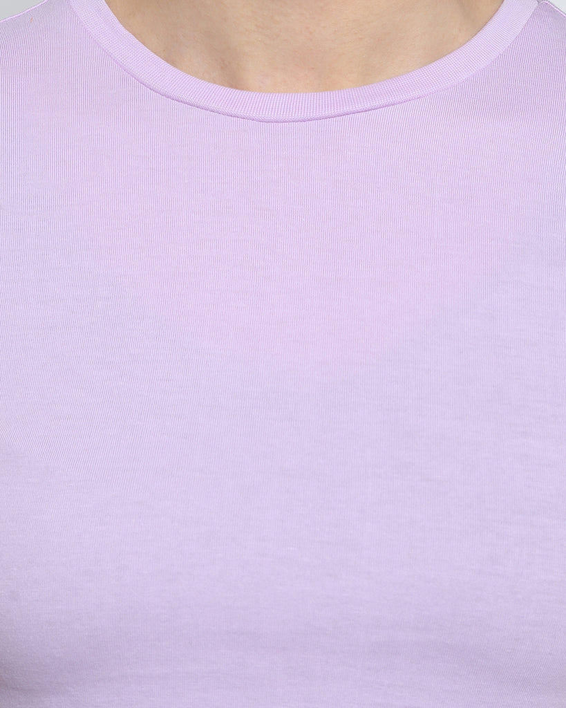 Melangebox Crop Top: Solid Mauve Purple