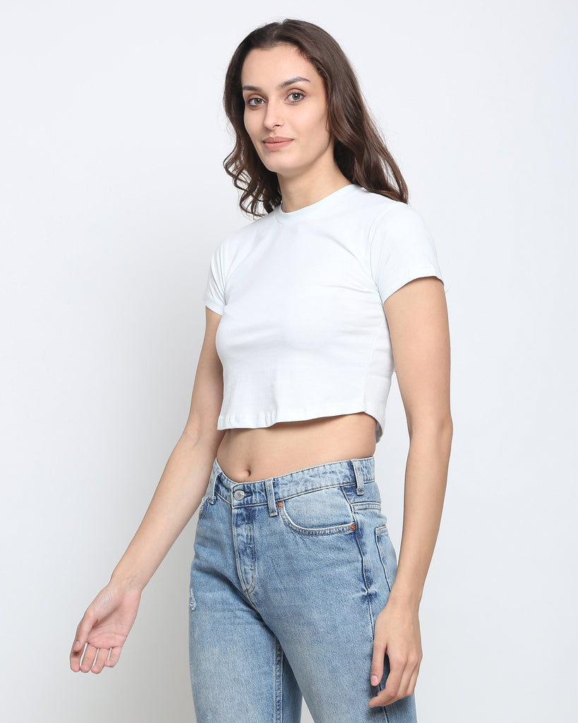 Melangebox Crop Top: Morning Mist