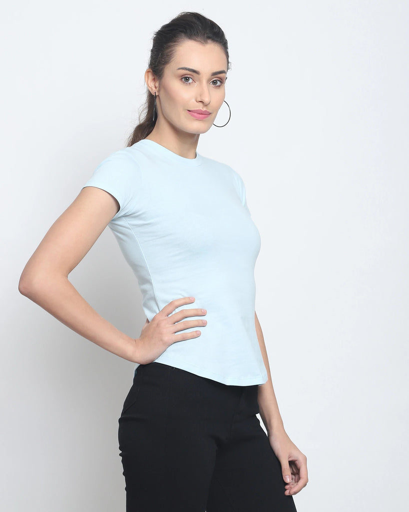 Melangebox Women Crew Neck Top: Honey Dew