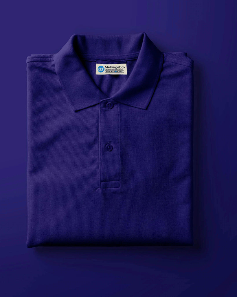 Melangebox Polo Tee: Royal Blue