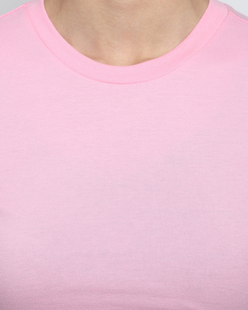 Melangebox Crop Top: Solid Pink