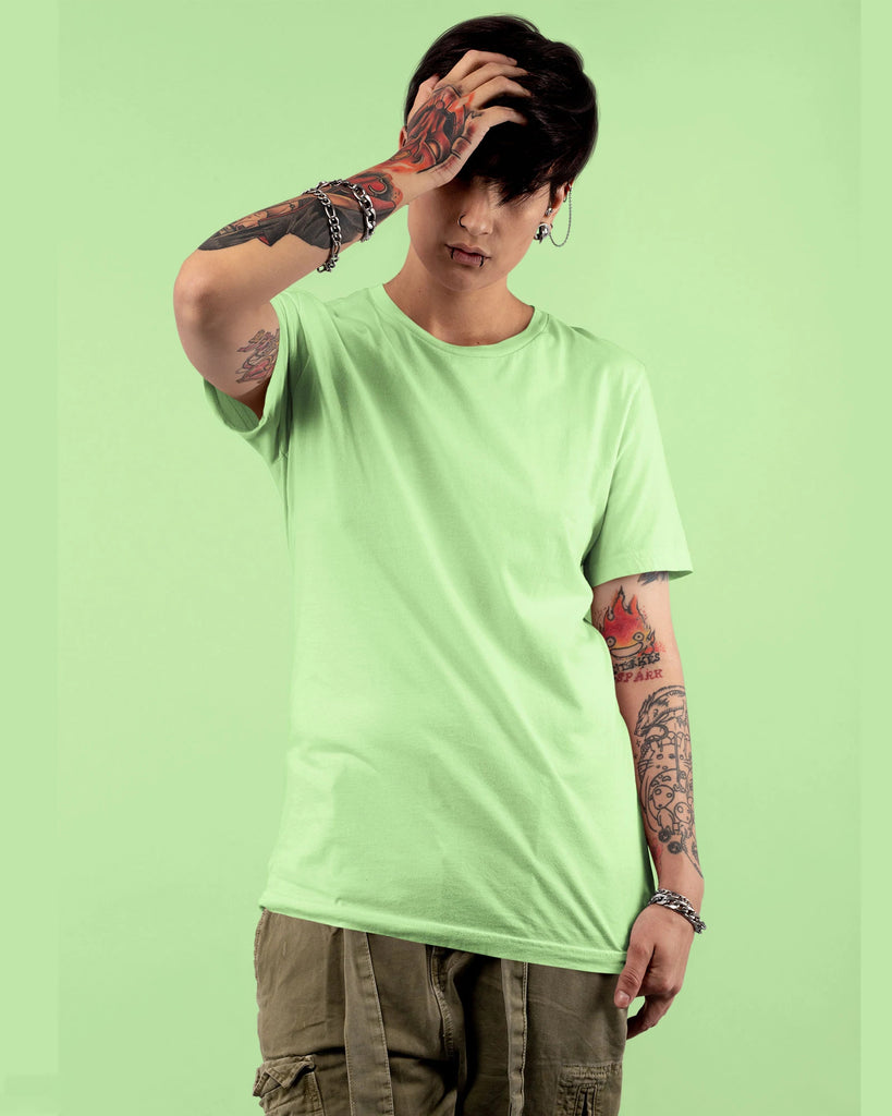 My Man's Crew Neck Tee: Neon Green