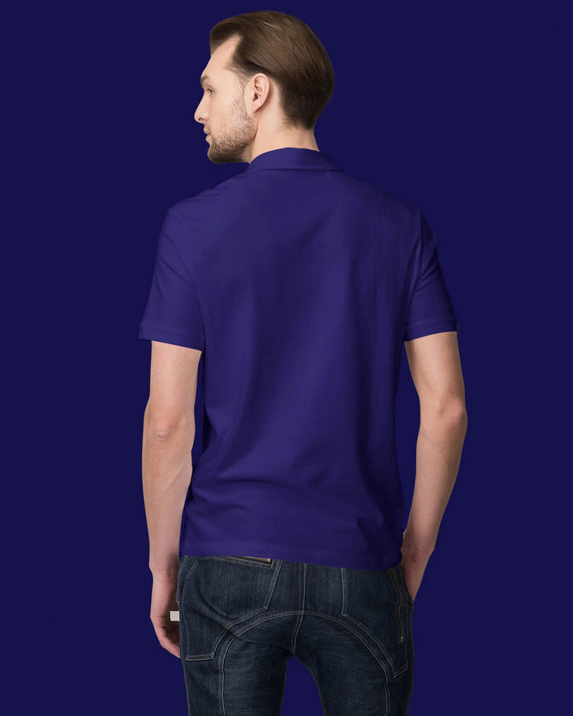 Melangebox Polo Tee: Royal Blue