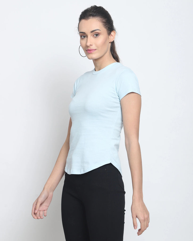 Melangebox Women Crew Neck Top: Honey Dew