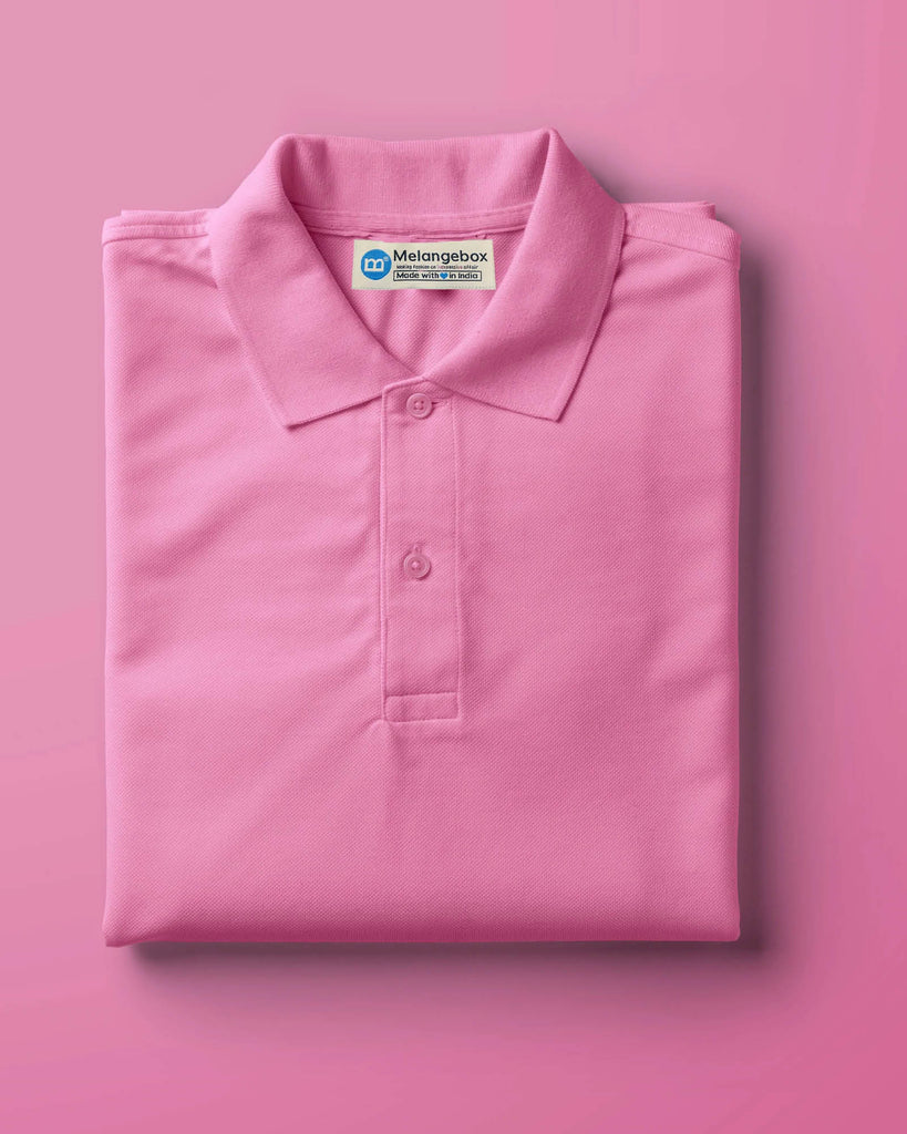 Melangebox Polo Tee: Salmon Pink